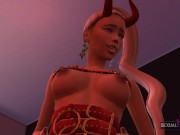 Preview 1 of Lesbian Devil Girls are very Hot, Their Pussies Need Pleasure - Sexual Hot Animations