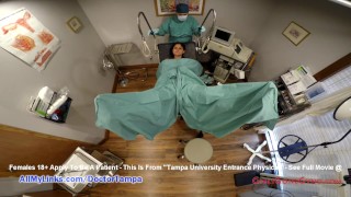 Angel Oak's New Student Gyno Exam By Doctor Tampa Caught On Camera Only @ GirlsGoneGynoCom