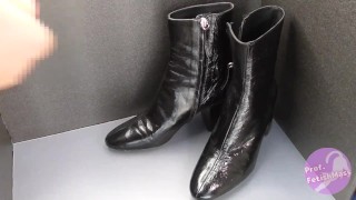 Shoe fetishism：Black shoes and bukkake