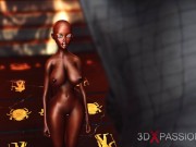 Preview 2 of Anubis plays with a hot black girl in the temple in Ancient Egypt
