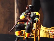 Preview 3 of Anubis plays with a hot black girl in the temple in Ancient Egypt