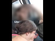 Preview 1 of Hot public car blowjob and swallow
