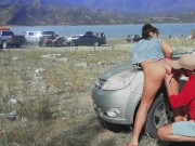 Preview 5 of I film my girlfriend giving a blowjob to my best friend at the lake party