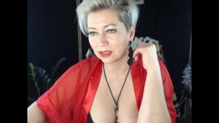 My dear lady is licking my ass and anus at the request of a private show client like a real whore!