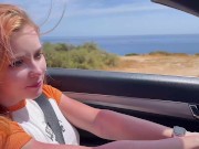 Preview 2 of Girl Sucking Dick Stranger in Car and Fuck on a Rest