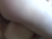 Preview 2 of Destroying best friends wifes pussy close up with cum on her pussy