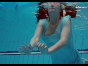 Preview 1 of Big natural tits teen Piyavka Chehova swimming naked