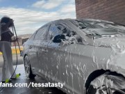 Preview 4 of Tessa Tasty gets Wet and Wild at the CarWash