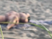 Preview 1 of Spying hot MILF touching at the beach