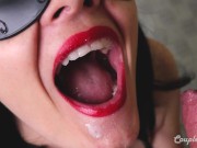Preview 3 of Tongue Cumshot Compilation - Huge Mouth Cumshots