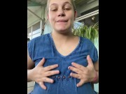 Preview 5 of Playing with my lactating tits in public