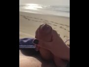 Preview 6 of A slutty French vacationer make me cum on the beach