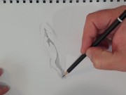 Preview 2 of Drawing a sexy Vagina. Porn art Video number 1