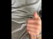 Preview 2 of Thick veiny cock ejaculates on Tshirt