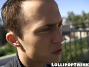 Preview 1 of Known bottom Brice Carson licks his lollipop while analed