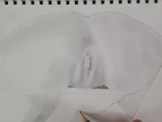 Preview 5 of Drawing a vagina and panties porn art video number 2