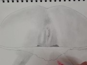 Preview 6 of Drawing a vagina and panties porn art video number 2