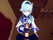Preview 1 of Eula POV sucking dick and swallowing cum - Genshin Impact Hentai