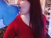 Preview 4 of A big blue balloon gives me an orgasm over and over again wanna see how?