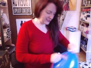 Preview 5 of A big blue balloon gives me an orgasm over and over again wanna see how?