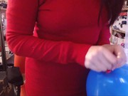 Preview 6 of A big blue balloon gives me an orgasm over and over again wanna see how?