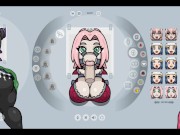 Preview 6 of Fapwall [Rule34 Hentai game] Sakura from Naruto is taking 6 penis at once