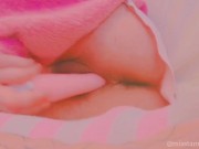 Preview 4 of Pov Morning masturb with Pink vibrator amateur girl Pink Wet pussy uncensored teen close up orgasm