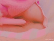Preview 5 of Pov Morning masturb with Pink vibrator amateur girl Pink Wet pussy uncensored teen close up orgasm
