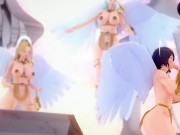 Preview 1 of Crossing Lust Part 2 - Hentai Angel Kassandra And Ahri BLowjob!!