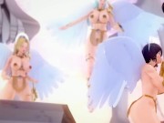 Preview 4 of Crossing Lust Part 2 - Hentai Angel Kassandra And Ahri BLowjob!!