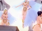 Preview 6 of Crossing Lust Part 2 - Hentai Angel Kassandra And Ahri BLowjob!!