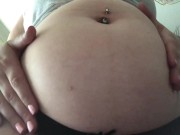 Preview 5 of Swollen Belly Girl Hungry/Digesting Belly