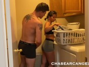 Preview 1 of Petite Latina Drains BWC After Doing Laundry