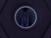 Preview 3 of Mass Effect - Liara Gets A Big Dick At The Gloryhole [Blender] (With Sound)