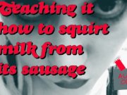 Preview 1 of Teaching the pig how to squirt milk from its sausage ITS MY VOICE PITCHSHIFTED