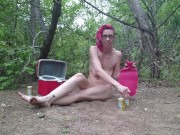 Preview 3 of Tonic water enema outdoors