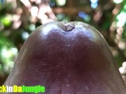 Preview 2 of Huge Cum Explosion in the jungle after a Horny Guy attempted an Extreme Close Up Precum Play