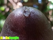 Preview 3 of Huge Cum Explosion in the jungle after a Horny Guy attempted an Extreme Close Up Precum Play