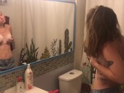 Preview 1 of HORNY GIRL Watch Me Fuck Myself in the Shower