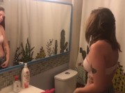 Preview 2 of HORNY GIRL Watch Me Fuck Myself in the Shower