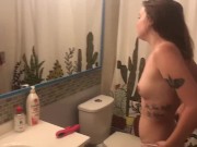 Preview 4 of HORNY GIRL Watch Me Fuck Myself in the Shower