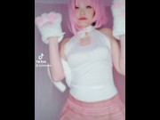 Preview 6 of Ghost Dance MMD Cosplay Cat girl Anime Girl Pink hair