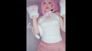 Cute teen dancing and stripping on TikTok