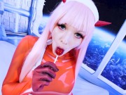 Preview 3 of Zero Two... Space Facial Darling in the Franxx Cosplay Rainbowslut
