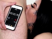 Preview 3 of Lex Lucifer's Face Tattoo FACEFUCK! Snake Tongue Goth Busty Babe Gets Throatfucked - Deepthroat