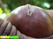 Preview 1 of Horny Solo Male with Huge BBC is Obsess with Playing with his Precum Extreme Close Up Precum Play HD