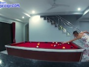 Preview 1 of POV: Guy lost his ass at billiards Pool 8! Huge strapon fuck till cum