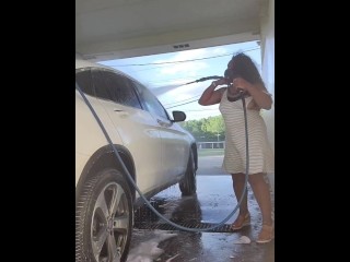 Nude Ebony Car - JusAgirl - EXHIBITIONIST EBONY SLUT washing car nude pissing | free xxx  mobile videos - 16honeys.com