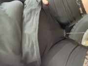 Preview 6 of Desperate leggings pee while pumping fuel