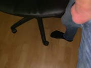 Preview 6 of Man Spurting a Huge Cumshot Out of Cock Through Jeans While Masturbating & Moaning Loud - 4K